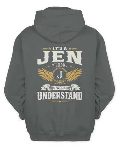 JEN KT06-M008 It’s a [NAME] Thing – You Wouldn’t Understand | Personalized Vintage T-Shirt - Unisex Hoodie - Charcoal