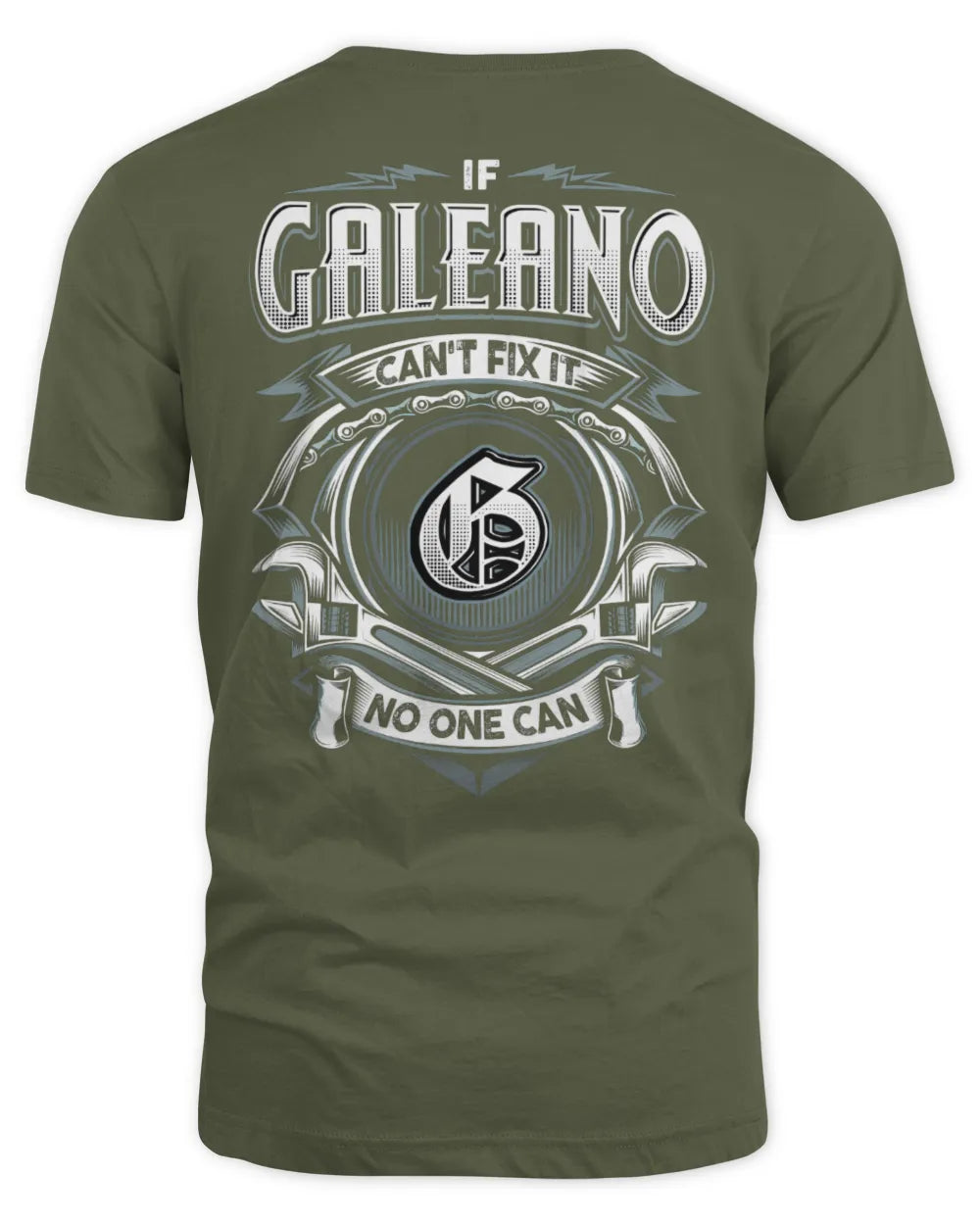 GALEANO AP81-K4-626 - Personalized Ahmed Quote Apparel “If Ahmed Can't Fix It, No One Can” - Unisex Standard T-Shirt - Military Green