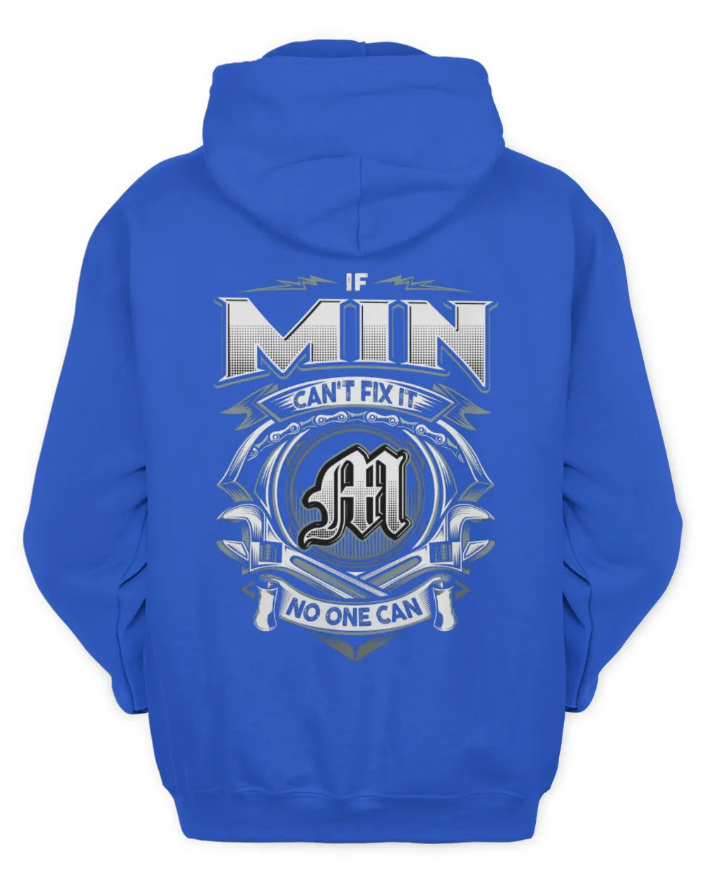 MIN AP81-K4-626 - Personalized Ahmed Quote Apparel “If Ahmed Can't Fix It, No One Can” - Unisex Hoodie - Royal