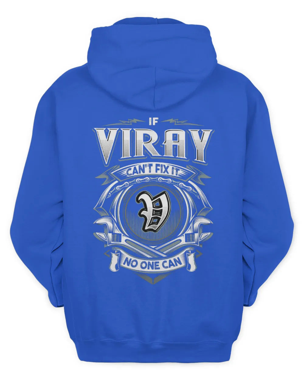 VIRAY AP81-K4-626 - Personalized Ahmed Quote Apparel “If Ahmed Can't Fix It, No One Can” - Unisex Hoodie - Royal