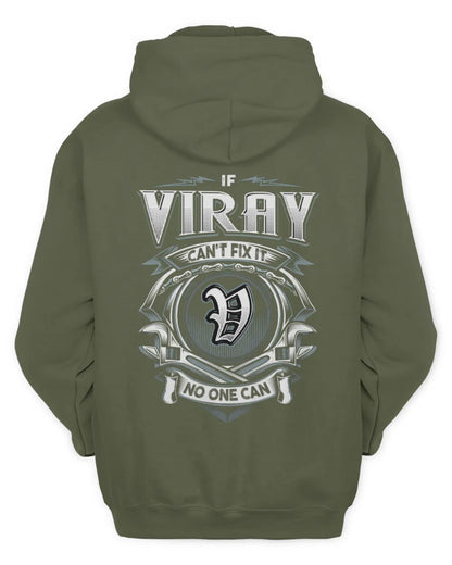 VIRAY AP81-K4-626 - Personalized Ahmed Quote Apparel “If Ahmed Can't Fix It, No One Can” - Unisex Hoodie - Military Green