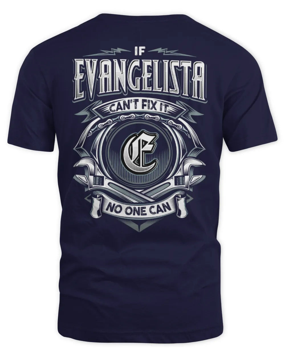 EVANGELISTA AP81-K4-626 - Personalized Ahmed Quote Apparel “If Ahmed Can't Fix It, No One Can” - Unisex Standard T-Shirt - Navy