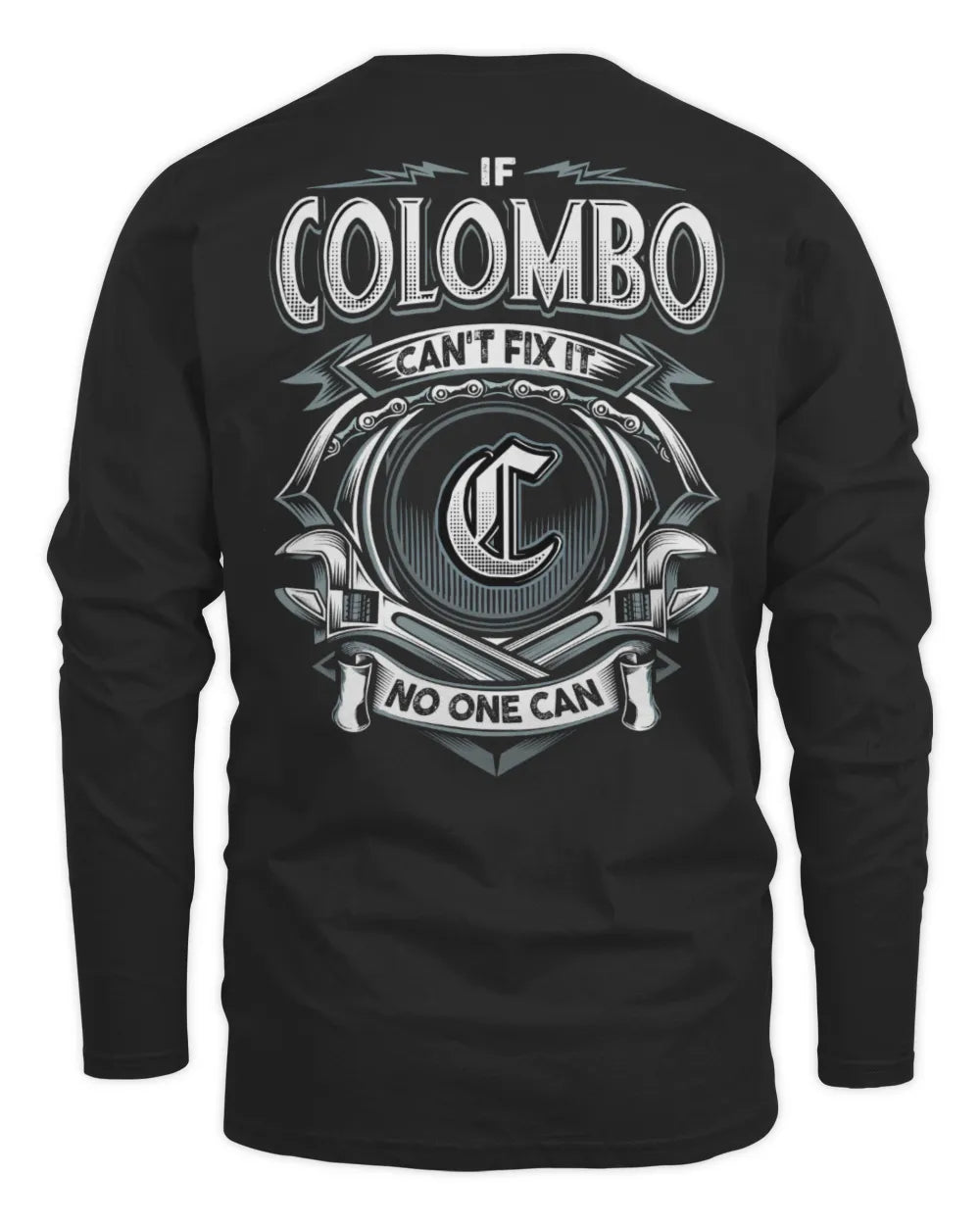 COLOMBO AP81-K4-626 - Personalized Ahmed Quote Apparel “If Ahmed Can't Fix It, No One Can” - Men's Long Sleeved T-Shirt - Black