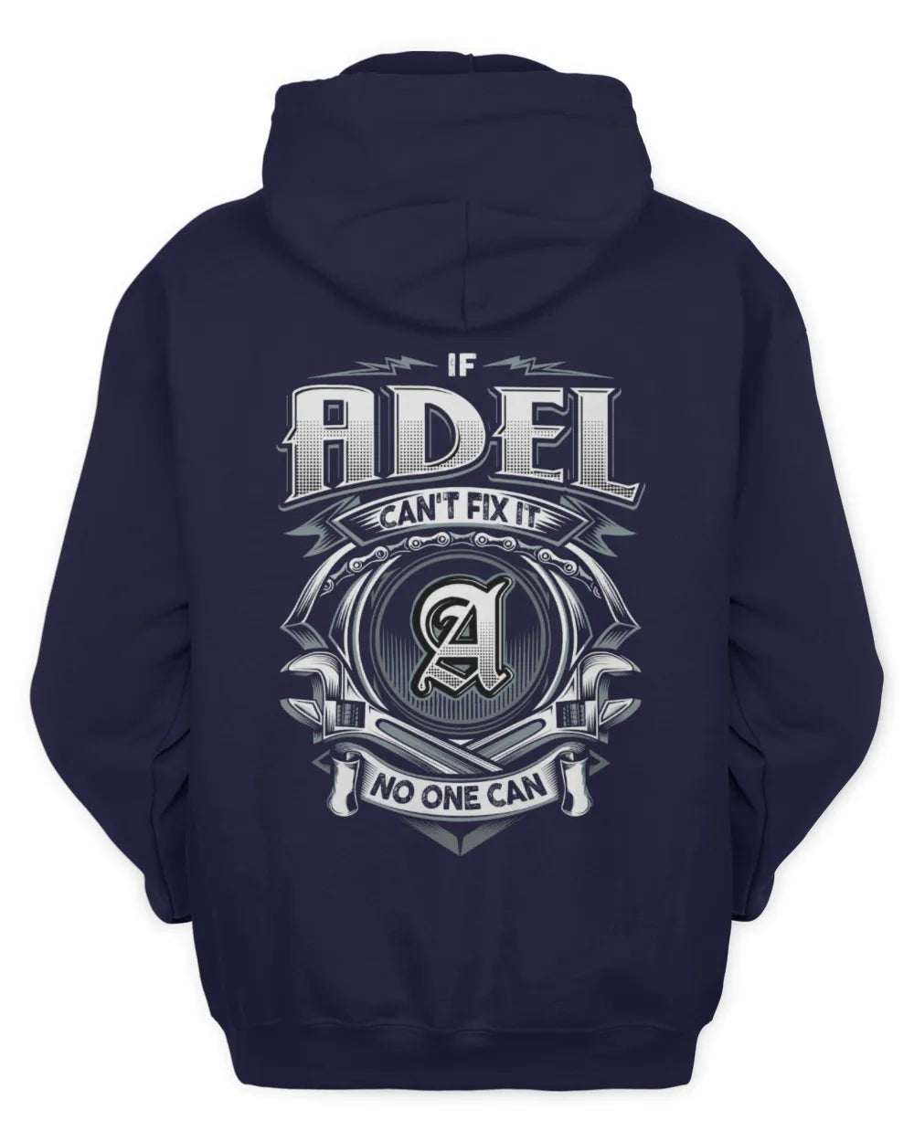 ADEL AP81-K4-626 - Personalized Ahmed Quote Apparel “If Ahmed Can't Fix It, No One Can” - Unisex Hoodie - Navy