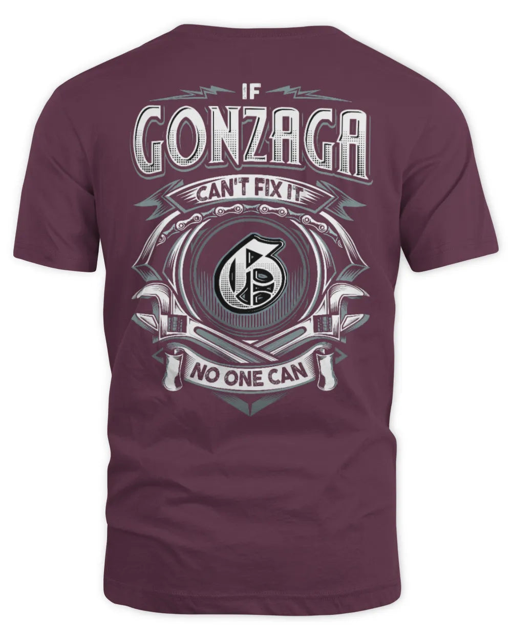 GONZAGA AP81-K4-626 - Personalized Ahmed Quote Apparel “If Ahmed Can't Fix It, No One Can” - Unisex Standard T-Shirt - Maroon