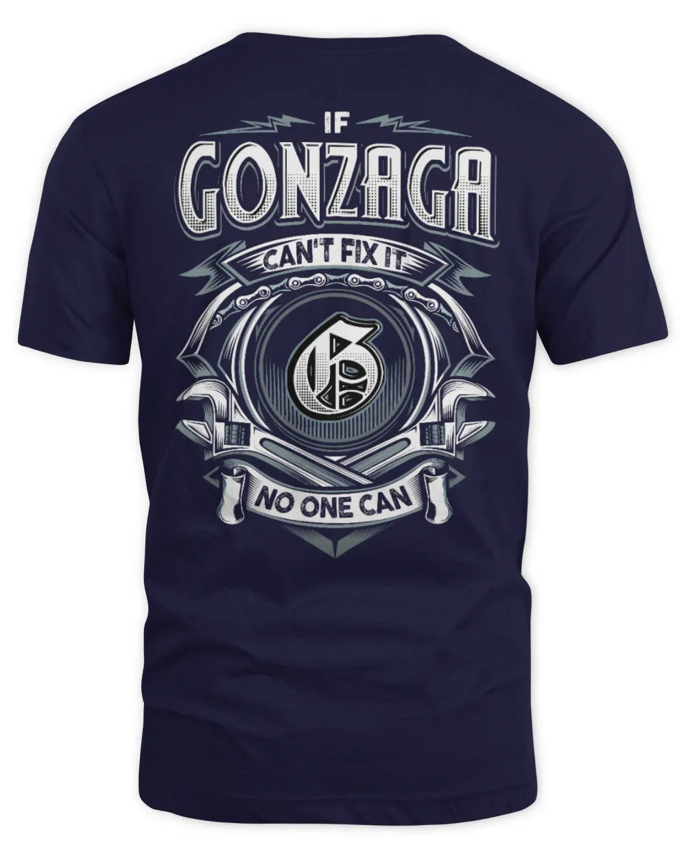GONZAGA AP81-K4-626 - Personalized Ahmed Quote Apparel “If Ahmed Can't Fix It, No One Can” - Unisex Standard T-Shirt - Navy