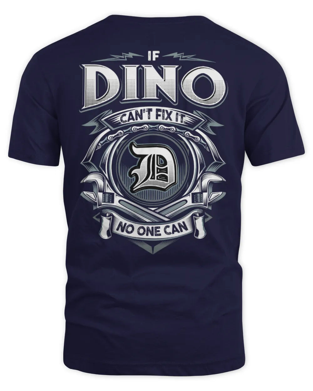 DINO AP81-K4-626 - Personalized Ahmed Quote Apparel “If Ahmed Can't Fix It, No One Can” - Unisex Standard T-Shirt - Navy