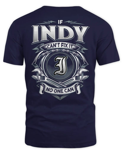 INDY AP81-K4-626 - Personalized Ahmed Quote Apparel “If Ahmed Can't Fix It, No One Can” - Unisex Standard T-Shirt - Navy