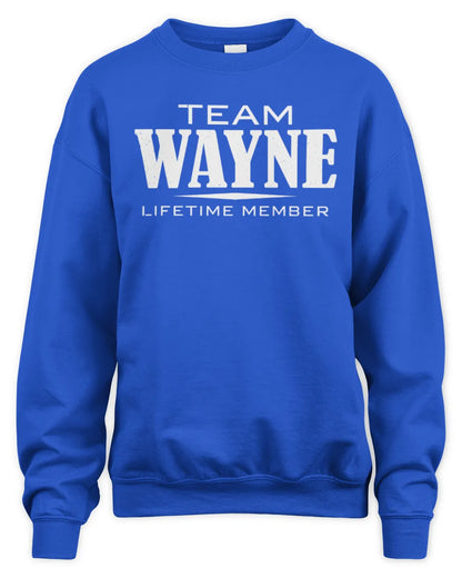 WAYNE BL62-K4-128 - Personalized “Team NAME Lifetime Member” - Unisex Sweatshirt - Royal