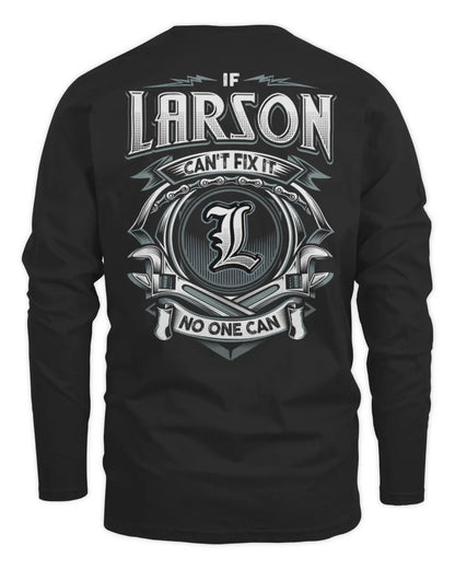 LARSON AP81-K4-626 - Personalized Ahmed Quote Apparel “If Ahmed Can't Fix It, No One Can” - Men's Long Sleeved T-Shirt - Black
