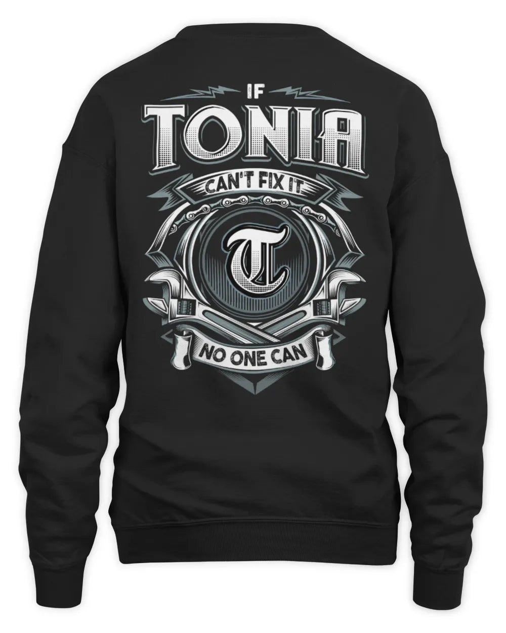 TONIA AP81-K4-626 - Personalized Ahmed Quote Apparel “If Ahmed Can't Fix It, No One Can” - Unisex Sweatshirt - Black
