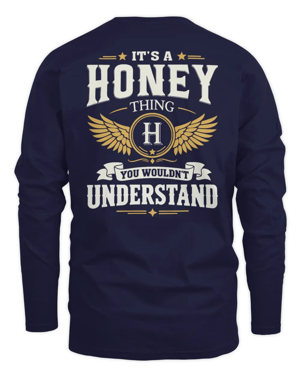 HONEY KT06-M008 It’s a [NAME] Thing – You Wouldn’t Understand | Personalized Vintage T-Shirt - Men's Long Sleeved T-Shirt - Navy