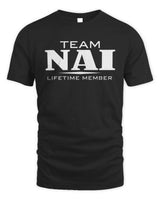 NAI BL62-K4-128 - Personalized “Team NAME Lifetime Member” - Unisex Standard T-Shirt - Black