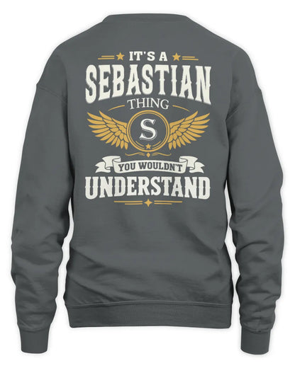 SEBASTIAN KT06-M008 It’s a [NAME] Thing – You Wouldn’t Understand | Personalized Vintage T-Shirt - Unisex Sweatshirt - Charcoal
