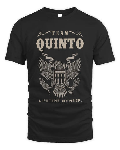 QUINTO TP06-K82 – Personalized Classic Style Apparel “Team NAME Lifetime Member” - Unisex Standard T-Shirt - Black