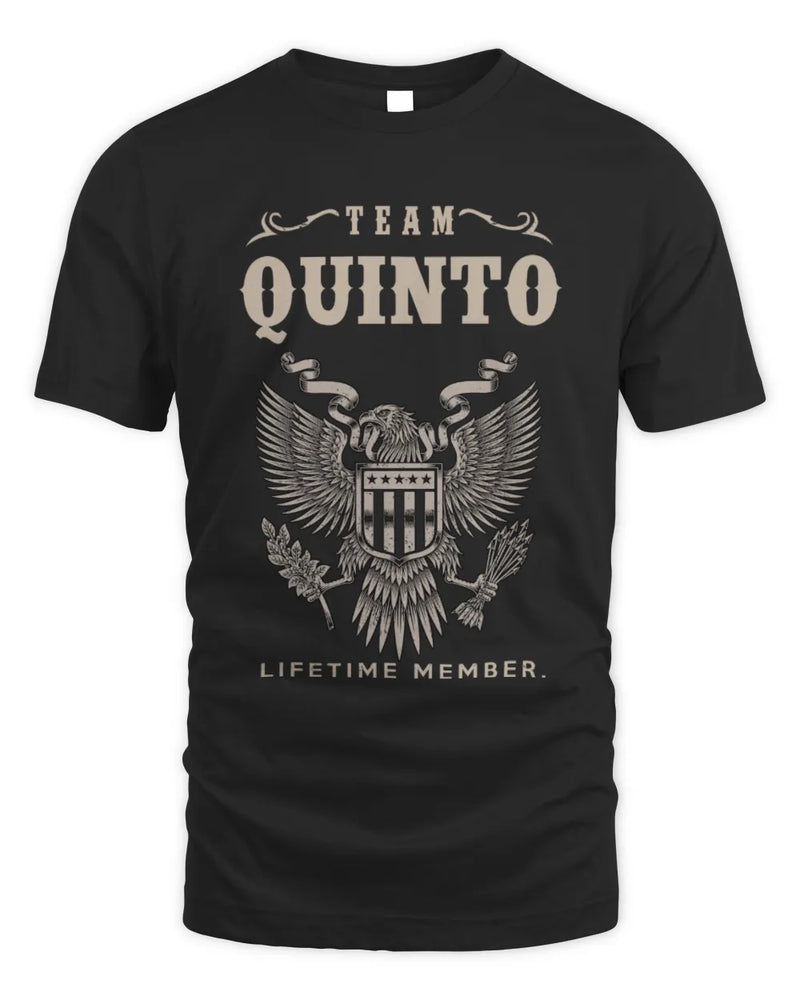 QUINTO TP06-K82 – Personalized Classic Style Apparel “Team NAME Lifetime Member” - Unisex Standard T-Shirt - Black