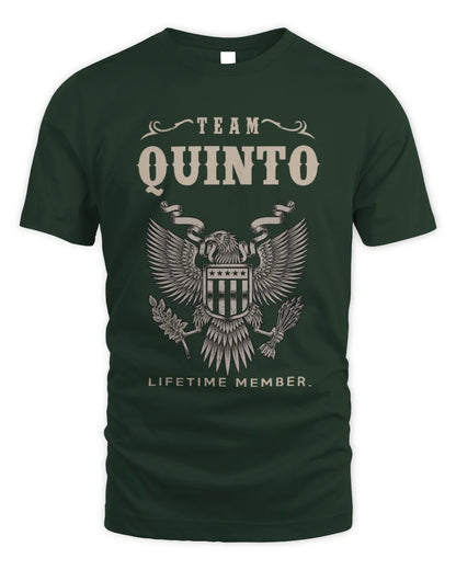 QUINTO TP06-K82 – Personalized Classic Style Apparel “Team NAME Lifetime Member” - Unisex Standard T-Shirt - Forest Green