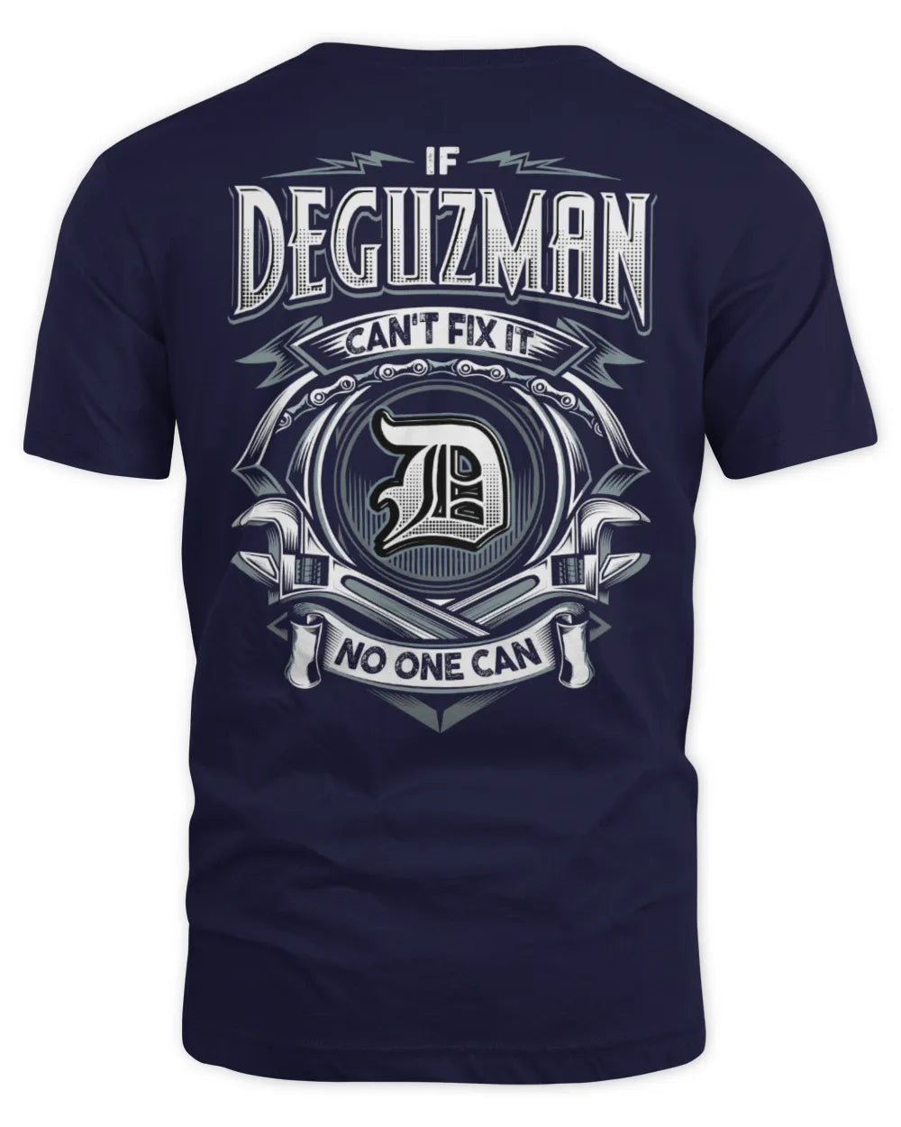 DEGUZMAN AP81-K4-626 - Personalized Ahmed Quote Apparel “If Ahmed Can't Fix It, No One Can” - Unisex Standard T-Shirt - Navy