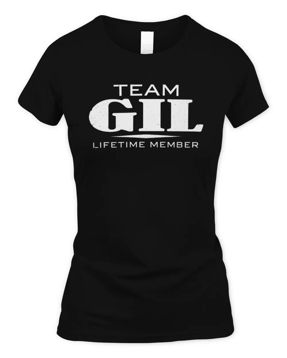 GIL BL62-K4-128 - Personalized “Team NAME Lifetime Member” - Women's Standard T-Shirt - Black