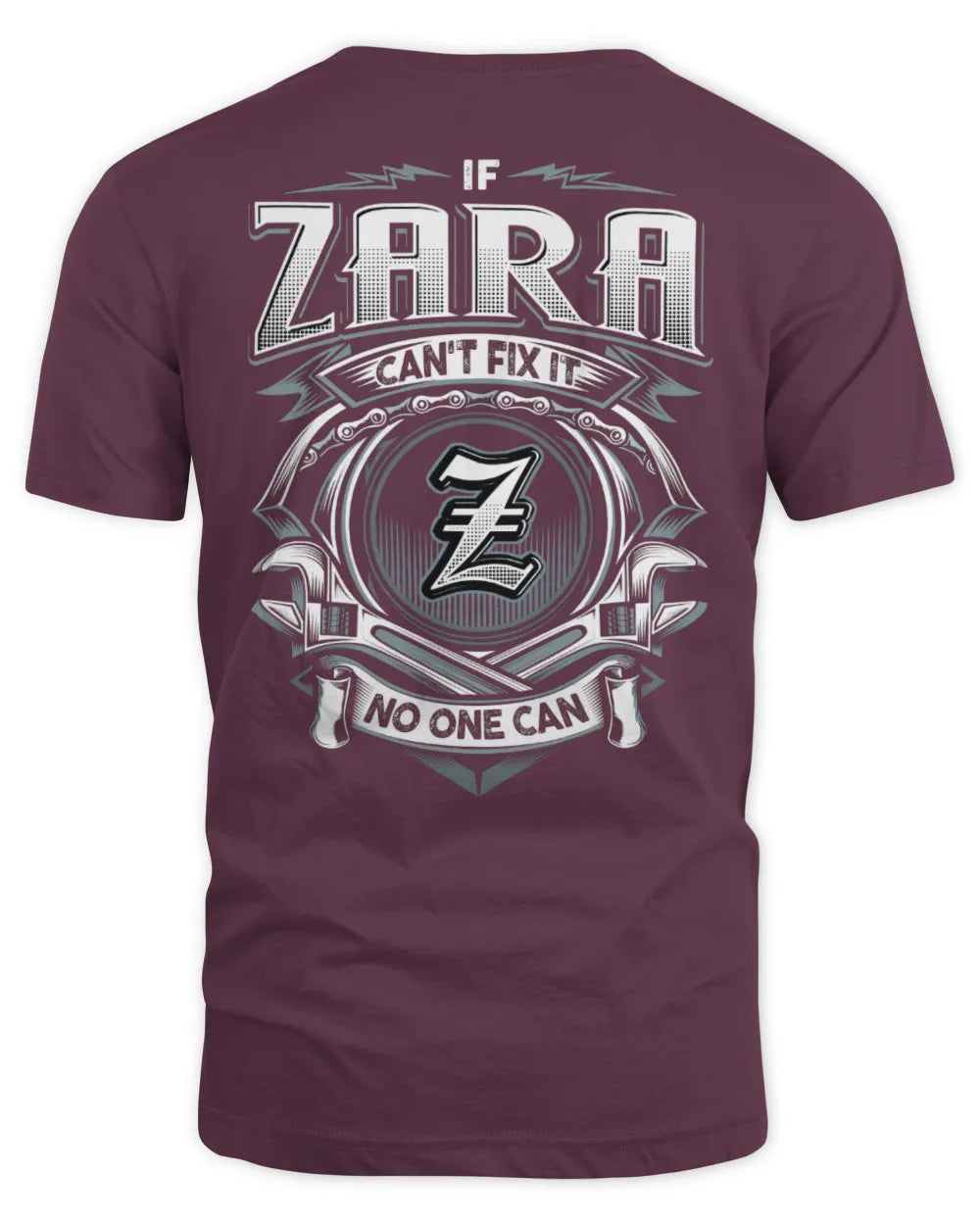 ZARA AP81-K4-626 - Personalized Ahmed Quote Apparel “If Ahmed Can't Fix It, No One Can” - Unisex Standard T-Shirt - Maroon