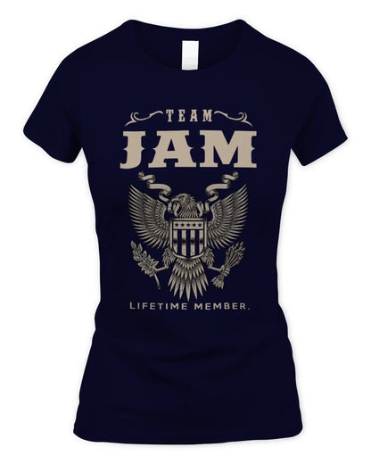 JAM TP06-K82 – Personalized Classic Style Apparel “Team NAME Lifetime Member” - Women's Standard T-Shirt - Navy