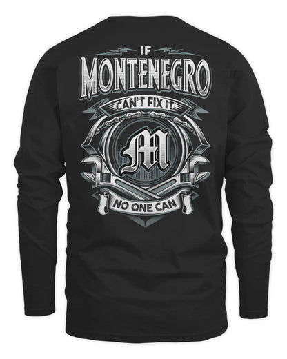 MONTENEGRO AP81-K4-626 - Personalized Ahmed Quote Apparel “If Ahmed Can't Fix It, No One Can” - Men's Long Sleeved T-Shirt - Black