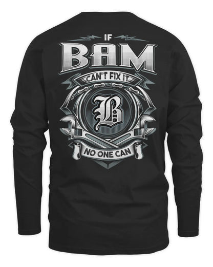 BAM AP81-K4-626 - Personalized Ahmed Quote Apparel “If Ahmed Can't Fix It, No One Can” - Men's Long Sleeved T-Shirt - Black