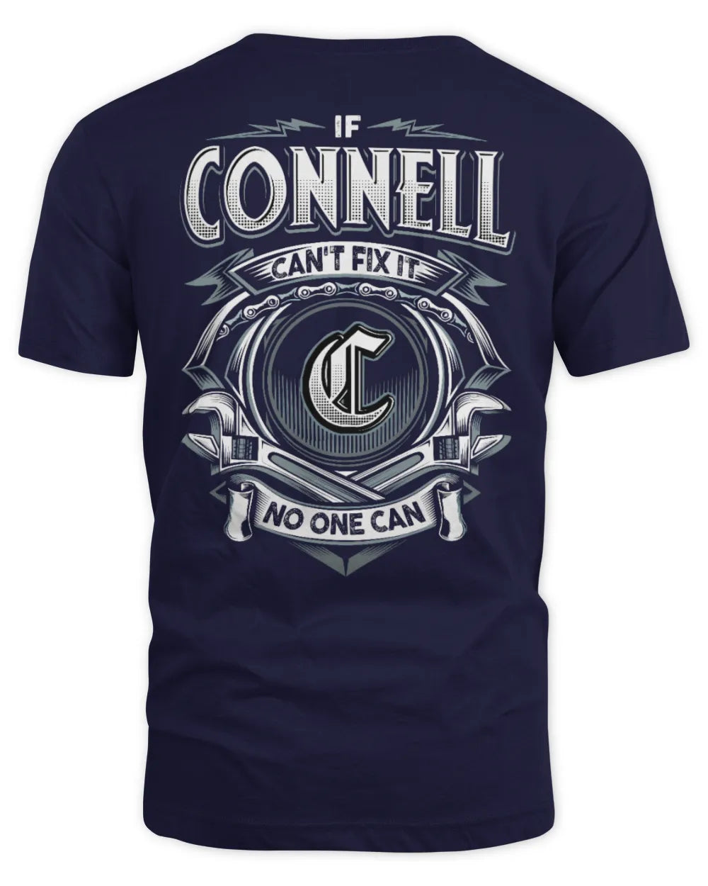 CONNELL AP81-K4-626 - Personalized Ahmed Quote Apparel “If Ahmed Can't Fix It, No One Can” - Unisex Standard T-Shirt - Navy