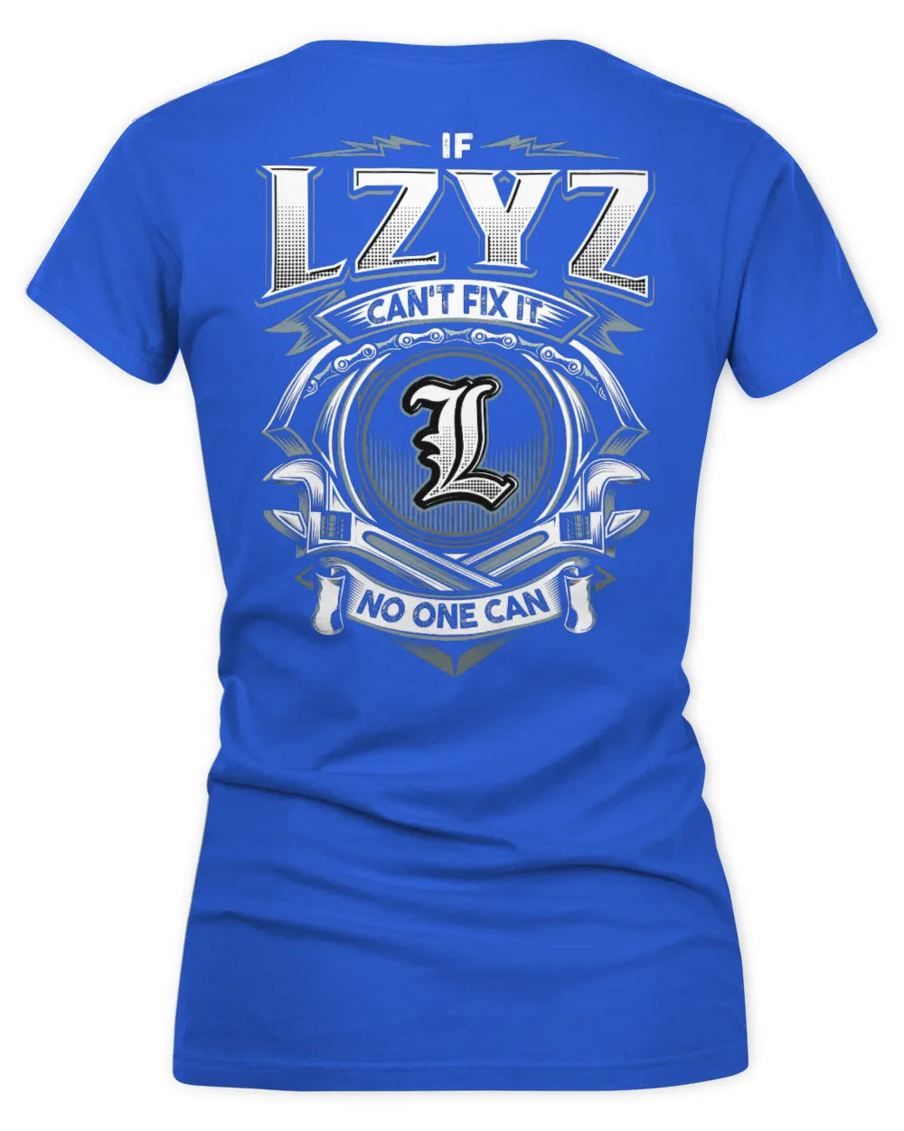 LZYZ AP81-K4-626 - Personalized Ahmed Quote Apparel “If Ahmed Can't Fix It, No One Can” - Women's V-Neck T-Shirt - Royal