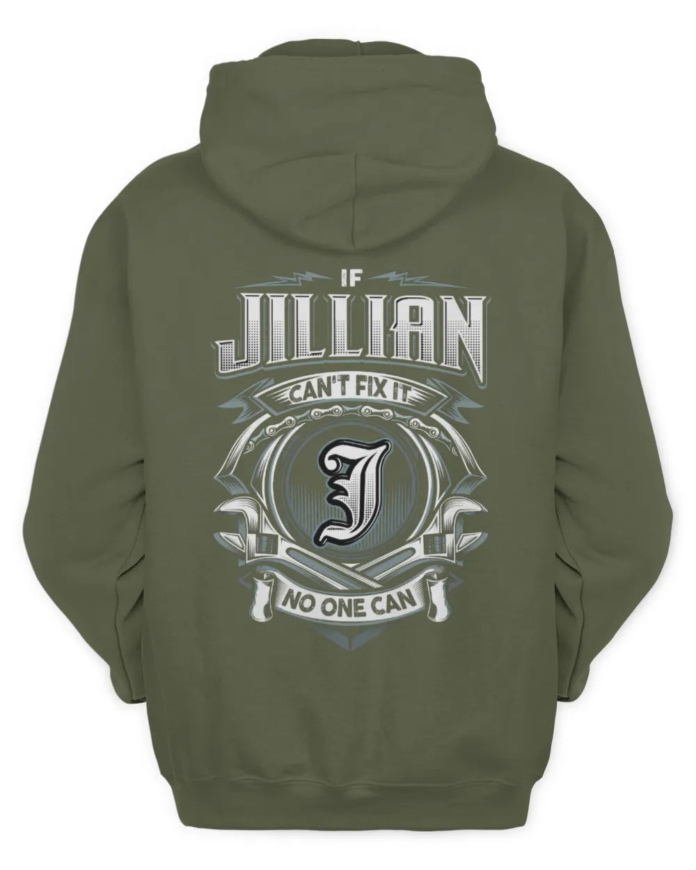 JILLIAN AP81-K4-626 - Personalized Ahmed Quote Apparel “If Ahmed Can't Fix It, No One Can” - Unisex Hoodie - Military Green