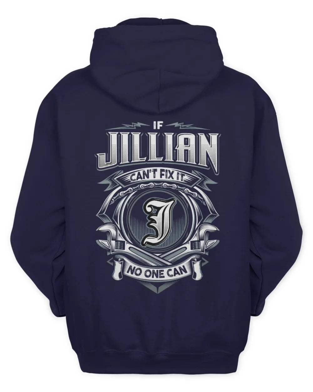 JILLIAN AP81-K4-626 - Personalized Ahmed Quote Apparel “If Ahmed Can't Fix It, No One Can” - Unisex Hoodie - Navy