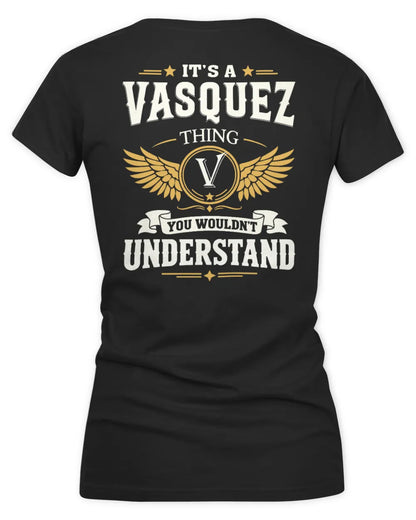 VASQUEZ KT06-M008 It’s a [NAME] Thing – You Wouldn’t Understand | Personalized Vintage T-Shirt - Women's V-Neck T-Shirt - Black