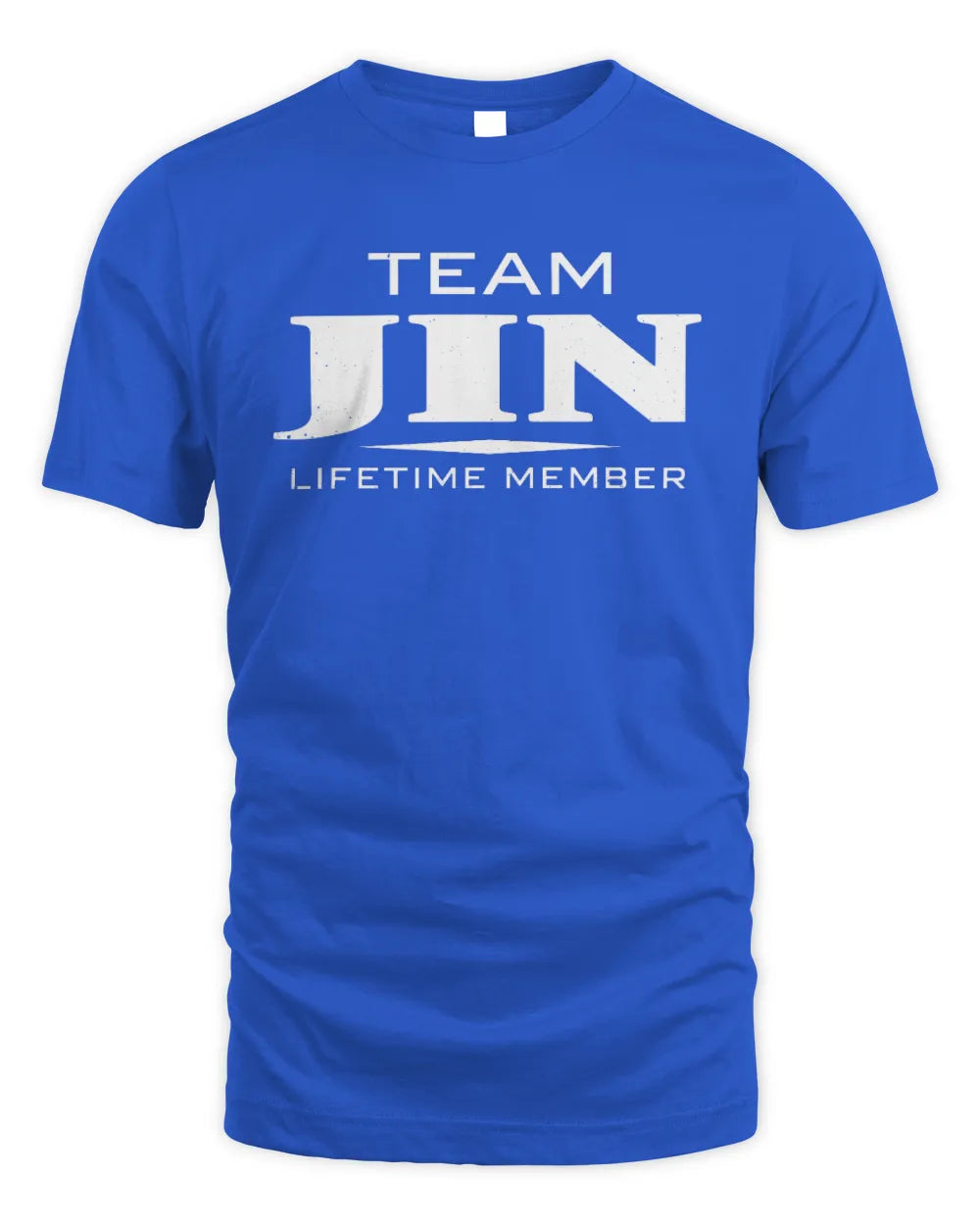 JIN BL62-K4-128 - Personalized “Team NAME Lifetime Member” - Unisex Standard T-Shirt - Royal