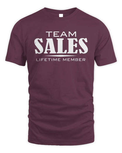 SALES BL62-K4-128 - Personalized “Team NAME Lifetime Member” - Unisex Standard T-Shirt - Maroon