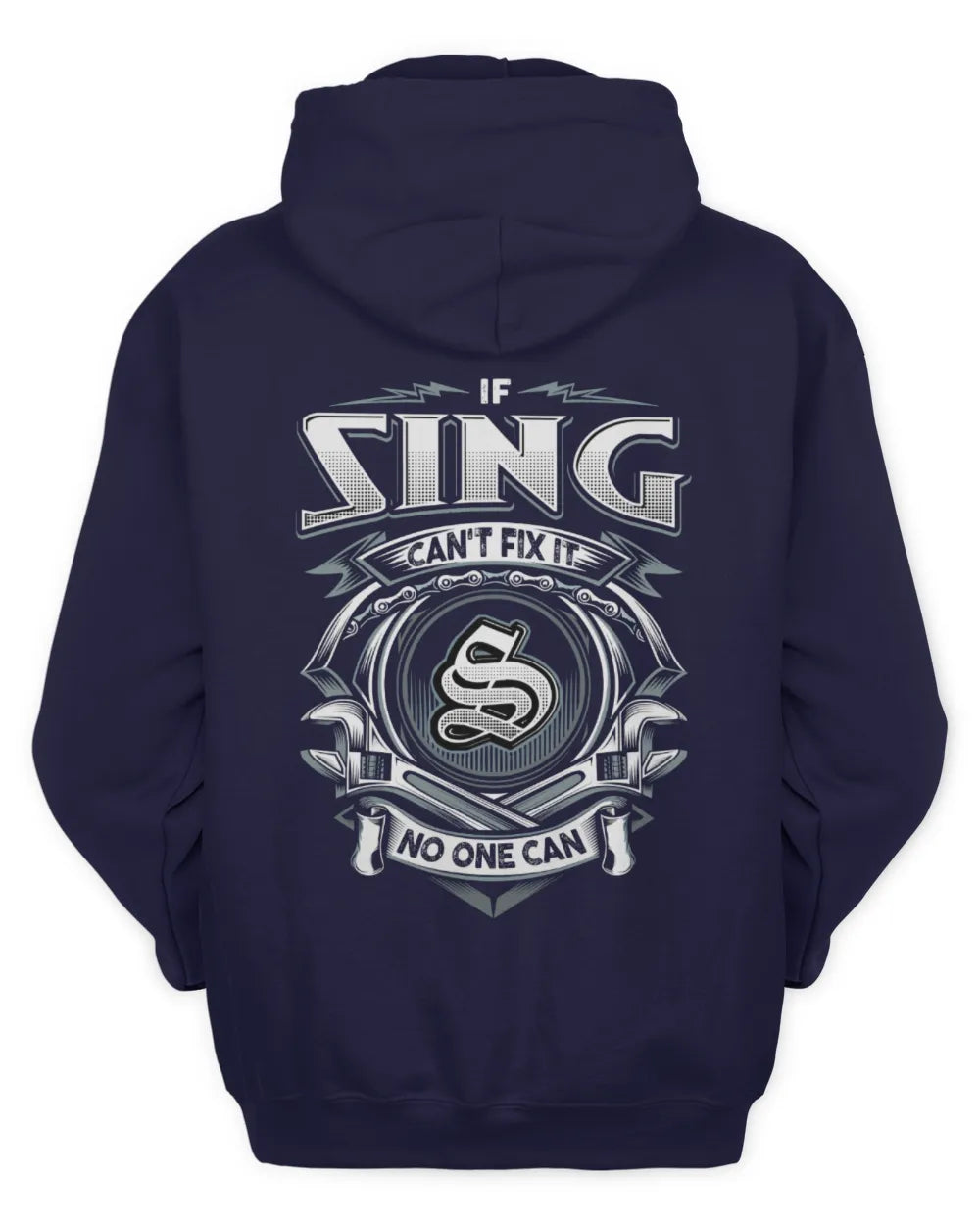 SING AP81-K4-626 - Personalized Ahmed Quote Apparel “If Ahmed Can't Fix It, No One Can” - Unisex Hoodie - Navy