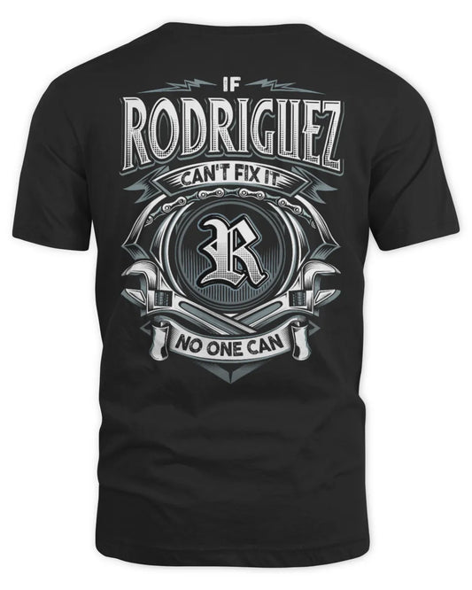 RODRIGUEZ AP81-K4-626 - Personalized Ahmed Quote Apparel “If Ahmed Can't Fix It, No One Can” - Unisex Standard T-Shirt - Black
