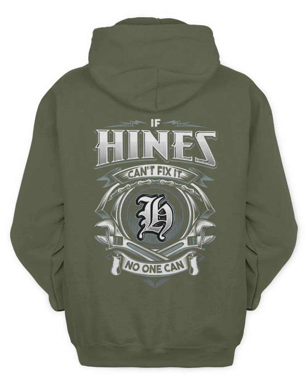 HINES AP81-K4-626 - Personalized Ahmed Quote Apparel “If Ahmed Can't Fix It, No One Can” - Unisex Hoodie - Military Green
