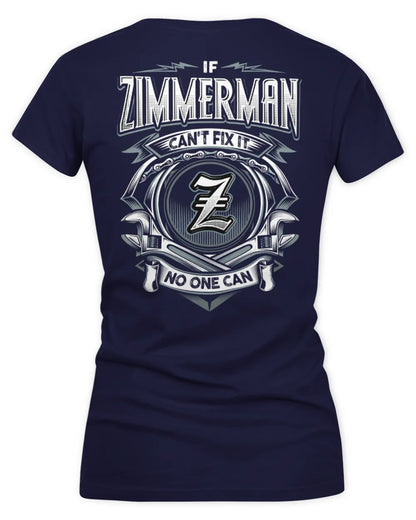 ZIMMERMAN AP81-K4-626 - Personalized Ahmed Quote Apparel “If Ahmed Can't Fix It, No One Can” - Women's V-Neck T-Shirt - Navy