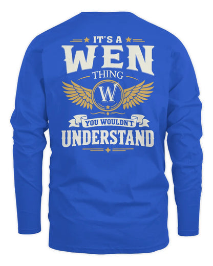 WEN KT06-M008 It’s a [NAME] Thing – You Wouldn’t Understand | Personalized Vintage T-Shirt - Men's Long Sleeved T-Shirt - Royal