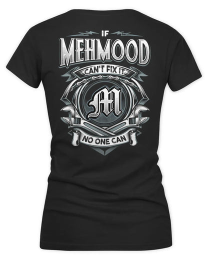 MEHMOOD AP81-K4-626 - Personalized Ahmed Quote Apparel “If Ahmed Can't Fix It, No One Can” - Women's V-Neck T-Shirt - Black