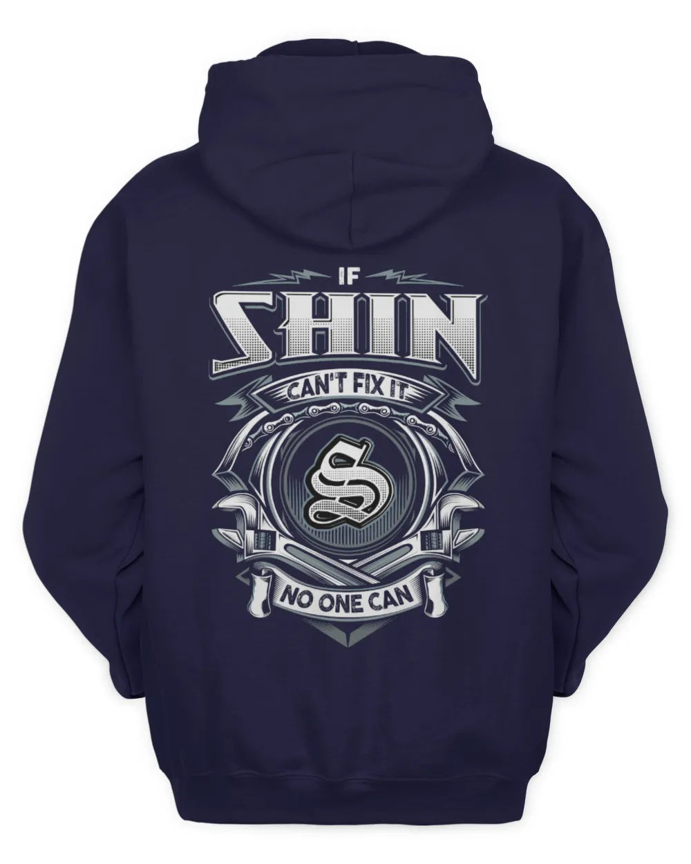 SHIN AP81-K4-626 - Personalized Ahmed Quote Apparel “If Ahmed Can't Fix It, No One Can” - Unisex Hoodie - Navy