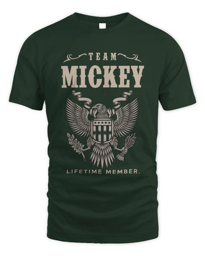 MICKEY TP06-K82 – Personalized Classic Style Apparel “Team NAME Lifetime Member” - Unisex Standard T-Shirt - Forest Green
