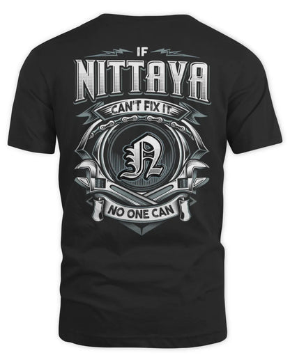 NITTAYA AP81-K4-626 - Personalized Ahmed Quote Apparel “If Ahmed Can't Fix It, No One Can” - Unisex Standard T-Shirt - Black