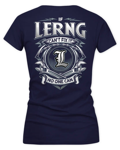 LERNG AP81-K4-626 - Personalized Ahmed Quote Apparel “If Ahmed Can't Fix It, No One Can” - Women's V-Neck T-Shirt - Navy