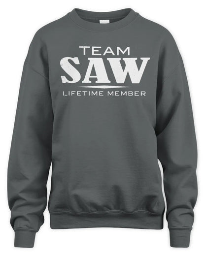 SAW BL62-K4-128 - Personalized “Team NAME Lifetime Member” - Unisex Sweatshirt - Charcoal