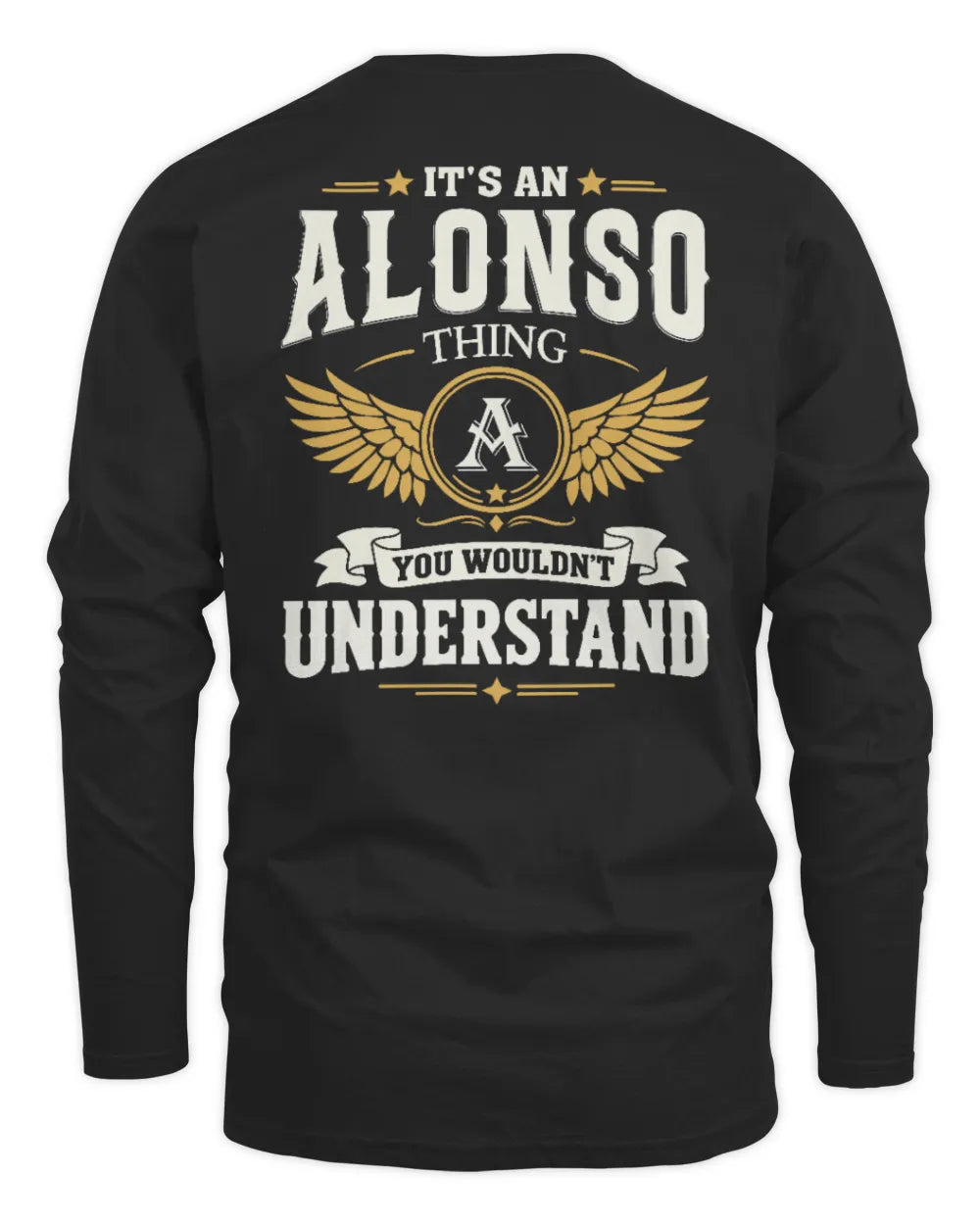 ALONSO KT06-M008 It’s a [NAME] Thing – You Wouldn’t Understand | Personalized Vintage T-Shirt - Men's Long Sleeved T-Shirt - Black