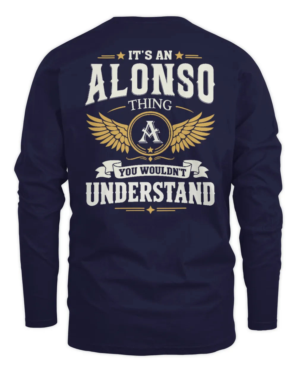 ALONSO KT06-M008 It’s a [NAME] Thing – You Wouldn’t Understand | Personalized Vintage T-Shirt - Men's Long Sleeved T-Shirt - Navy