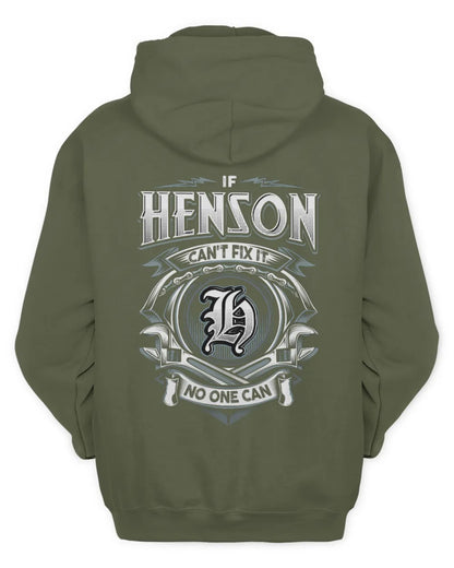 HENSON AP81-K4-626 - Personalized Ahmed Quote Apparel “If Ahmed Can't Fix It, No One Can” - Unisex Hoodie - Military Green
