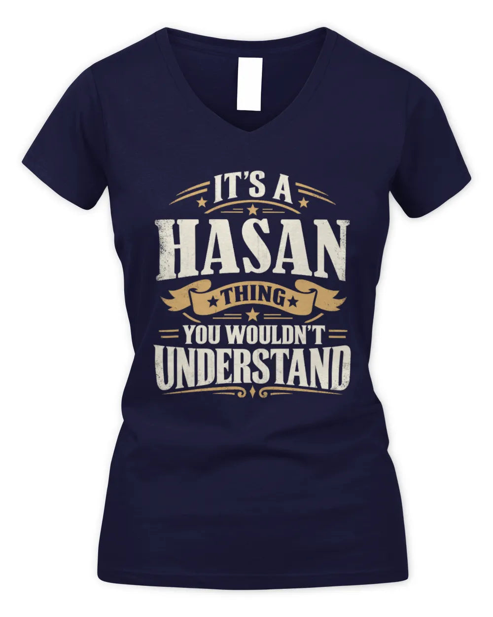 HASAN P08 TH51 - Personalized “It’s a/an [NAME] Thing – You Wouldn’t Understand” Shirt - Women's V-Neck T-Shirt - Navy