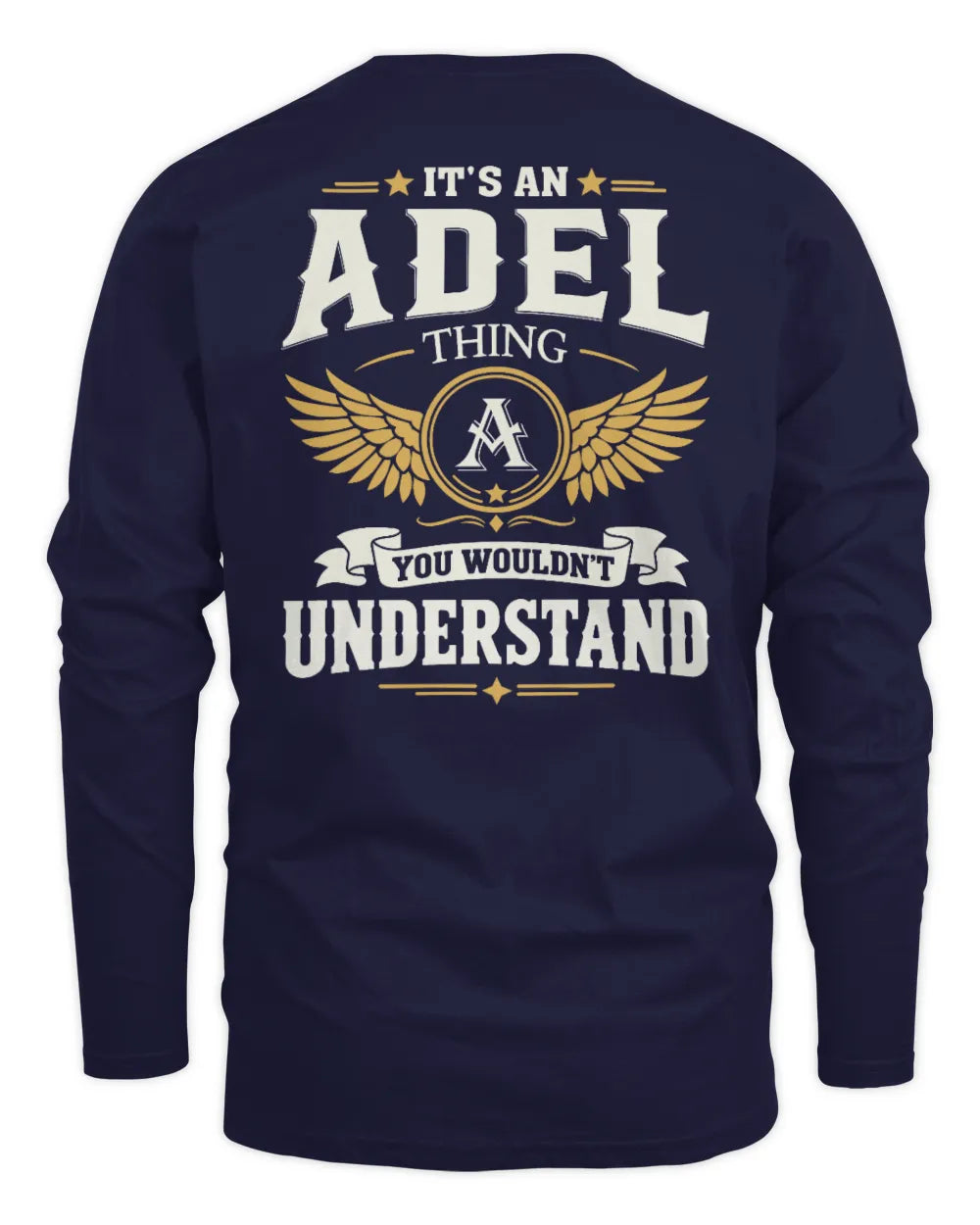 ADEL KT06-M008 It’s a [NAME] Thing – You Wouldn’t Understand | Personalized Vintage T-Shirt - Men's Long Sleeved T-Shirt - Navy
